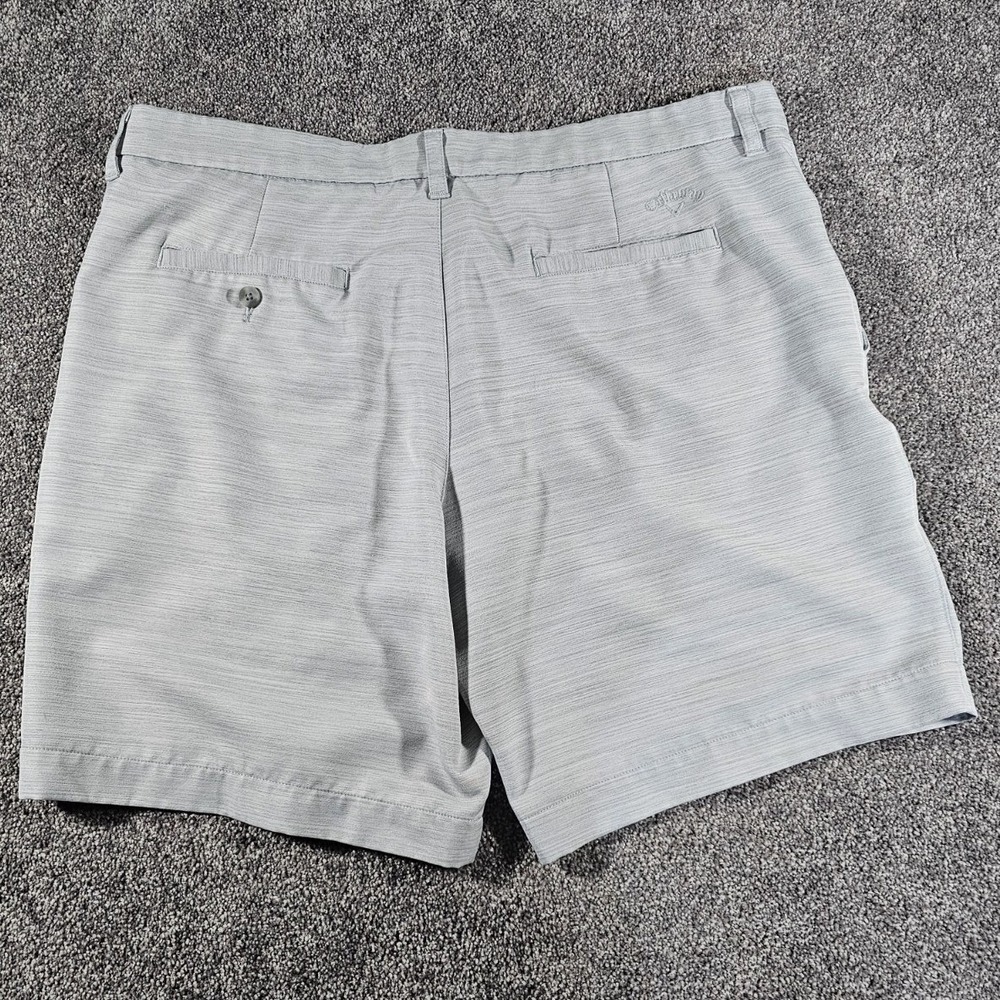 Callaway Performance Golf Shorts Mens 38 Gray Stretch Heathered Flat Front Tech - Picture 8 of 8
